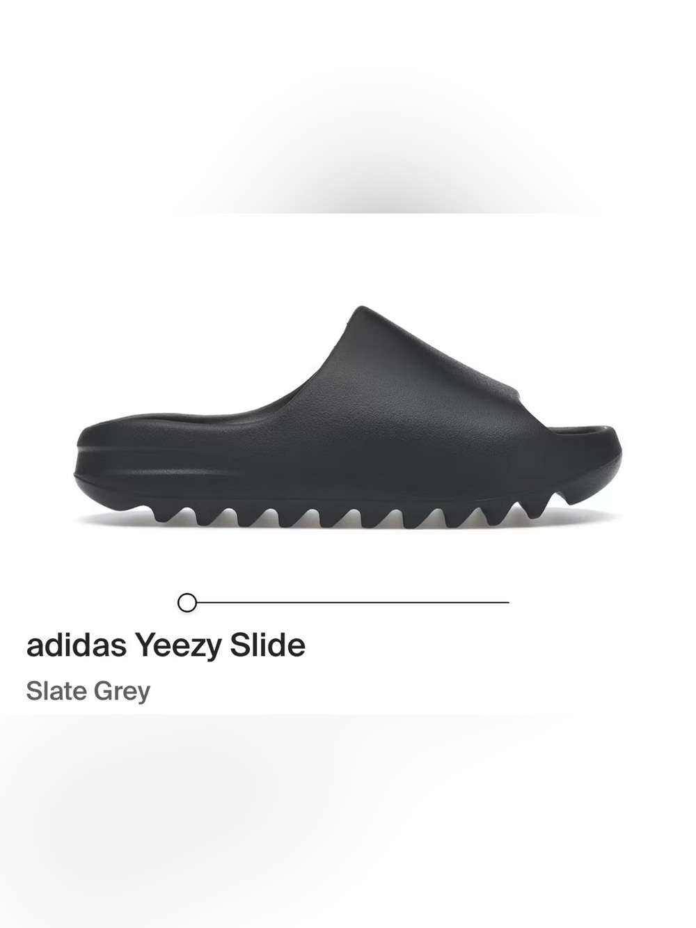NIB Yeezy Slides Slate Grey Men size 14